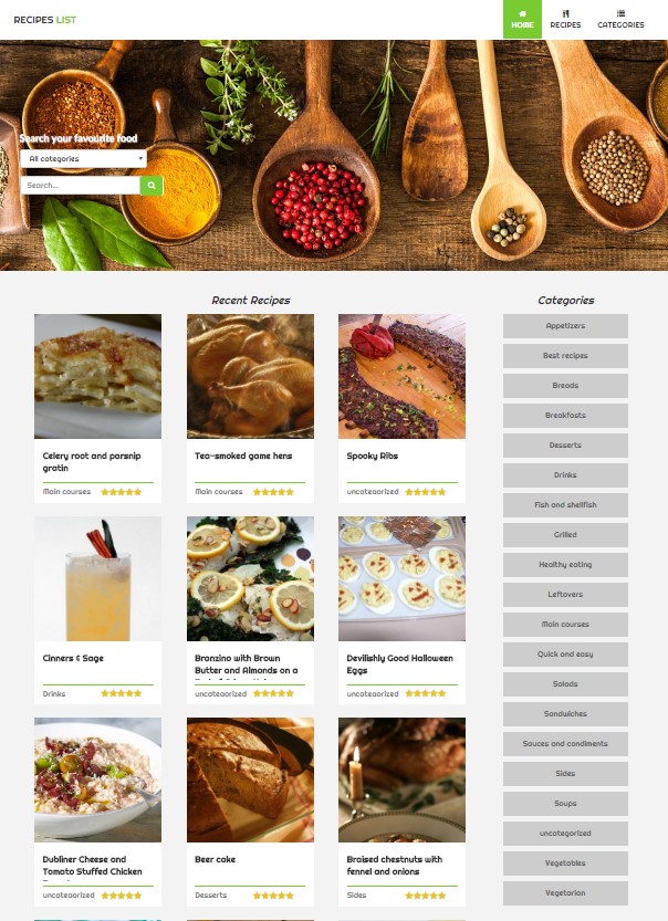 Recipes List The Best Recipe Catalog