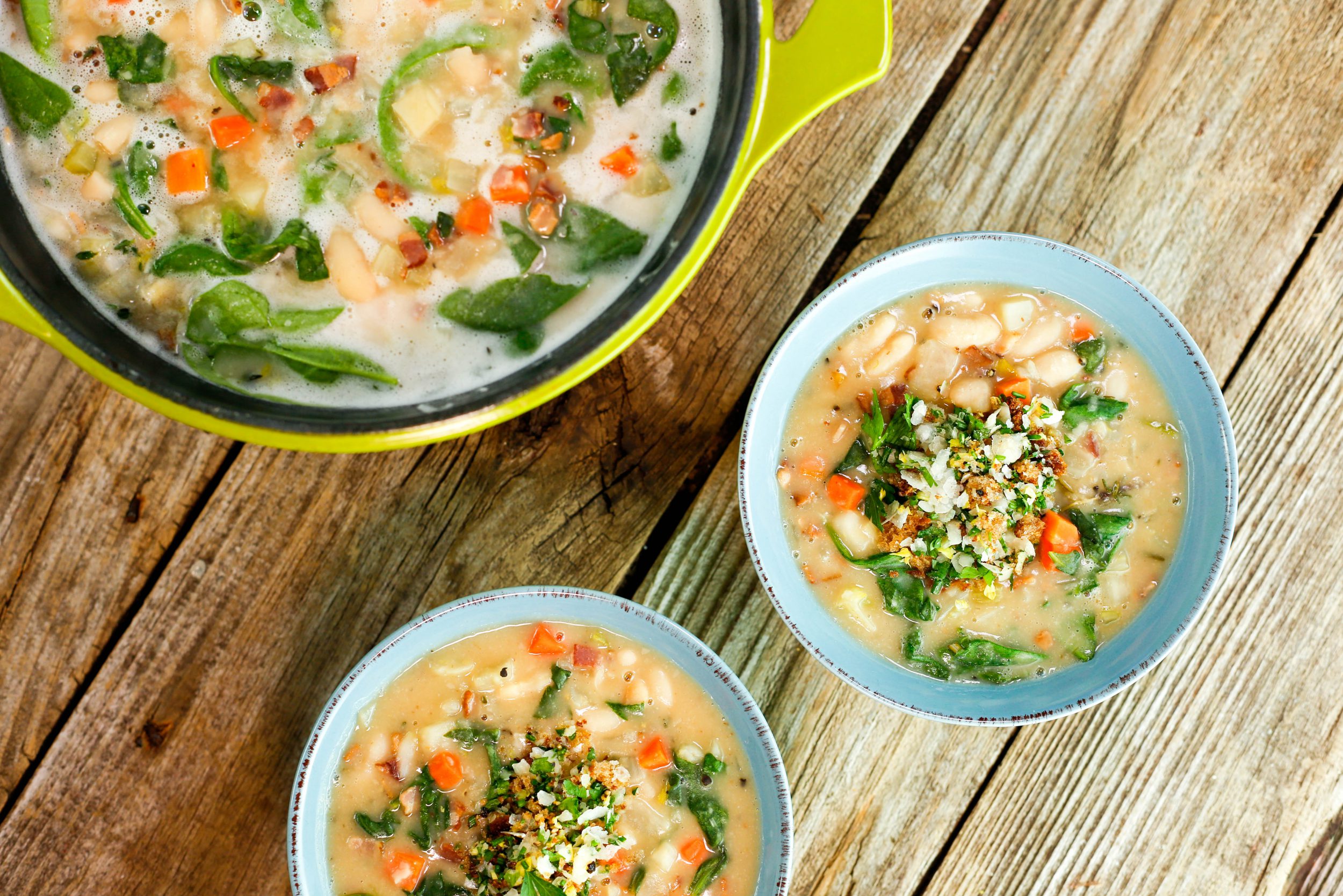 White Bean &amp; Bacon Soup with Garlicky Bread Crumbs - Recipes List