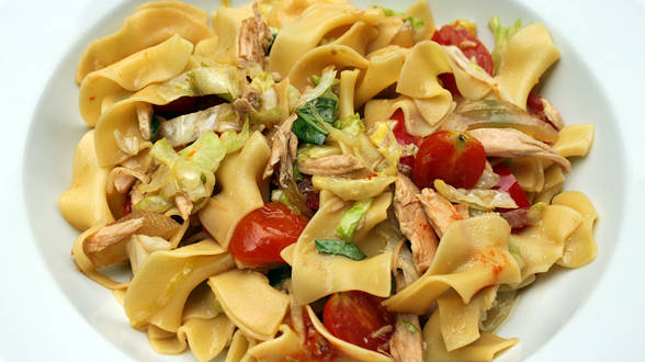 “Thai It” Chicken Noodles with Lettuce, Chiles and Basil