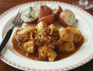 Apricot Poppy Chicken with Dill Potatoes