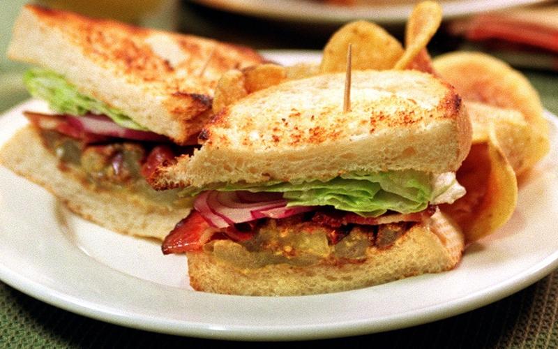 Bacon, Lettuce and Fried Green Tomato Sandwiches