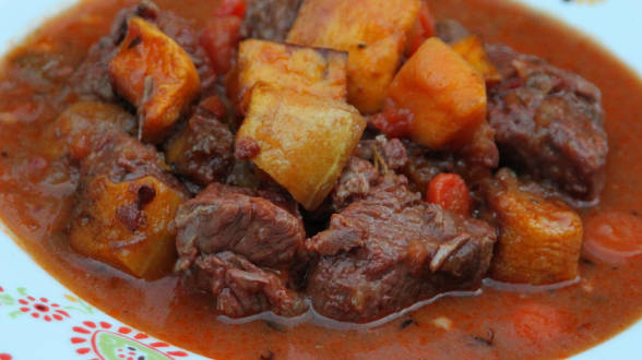 Beef Stew with Bacon and Butternut Squash