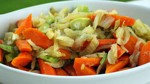 Braised Carrots and Fennel