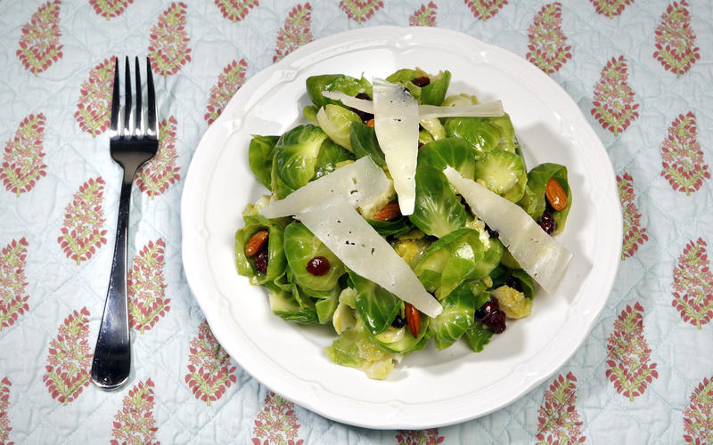 Brussels sprout salad with mustard vinaigrette