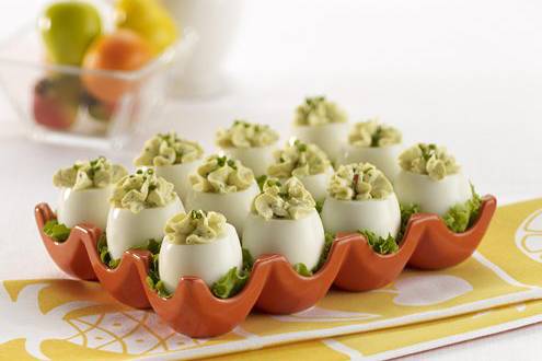 Caesar-Stuffed Eggs
