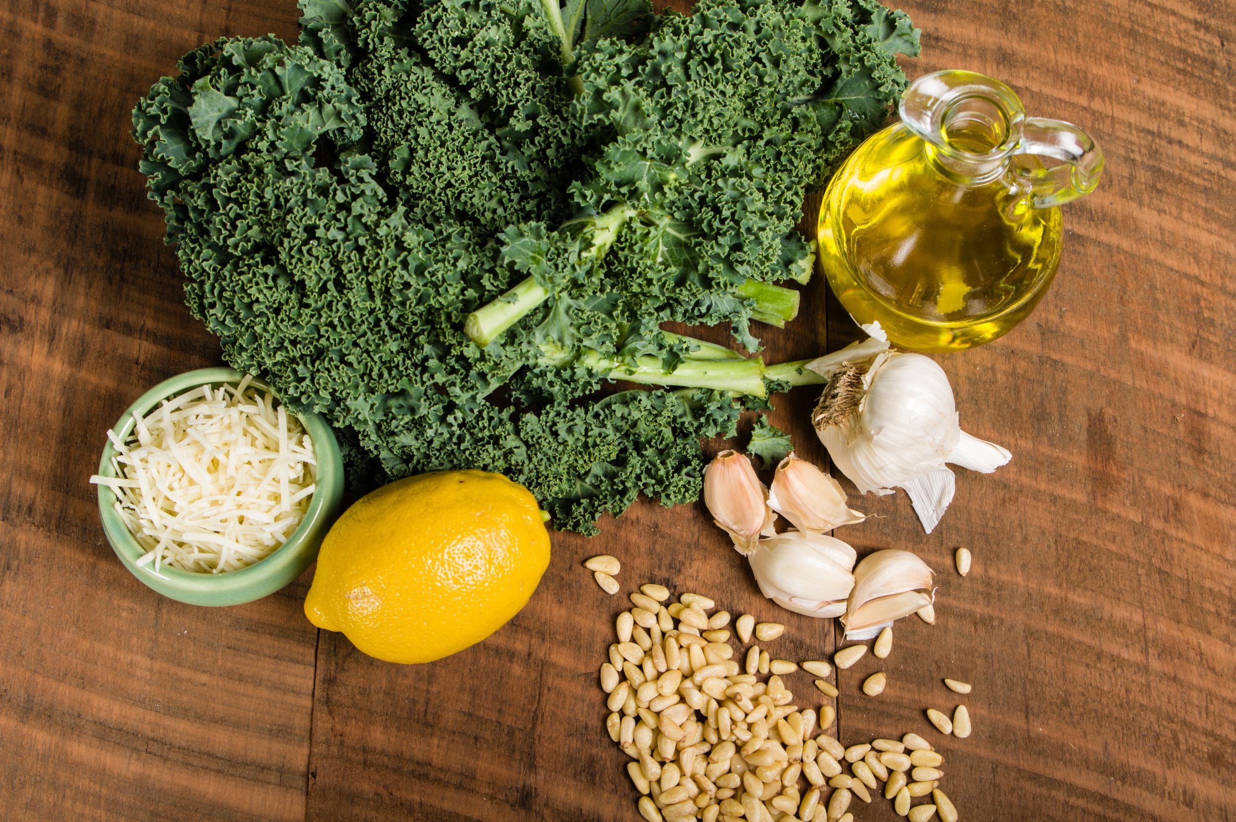 Caesar-Style Kale Pesto Pasta