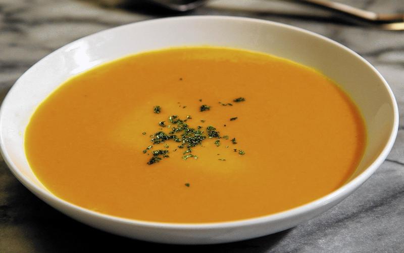 Carrot ginger orange soup