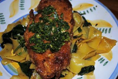 Chicken Francese with Gremolata