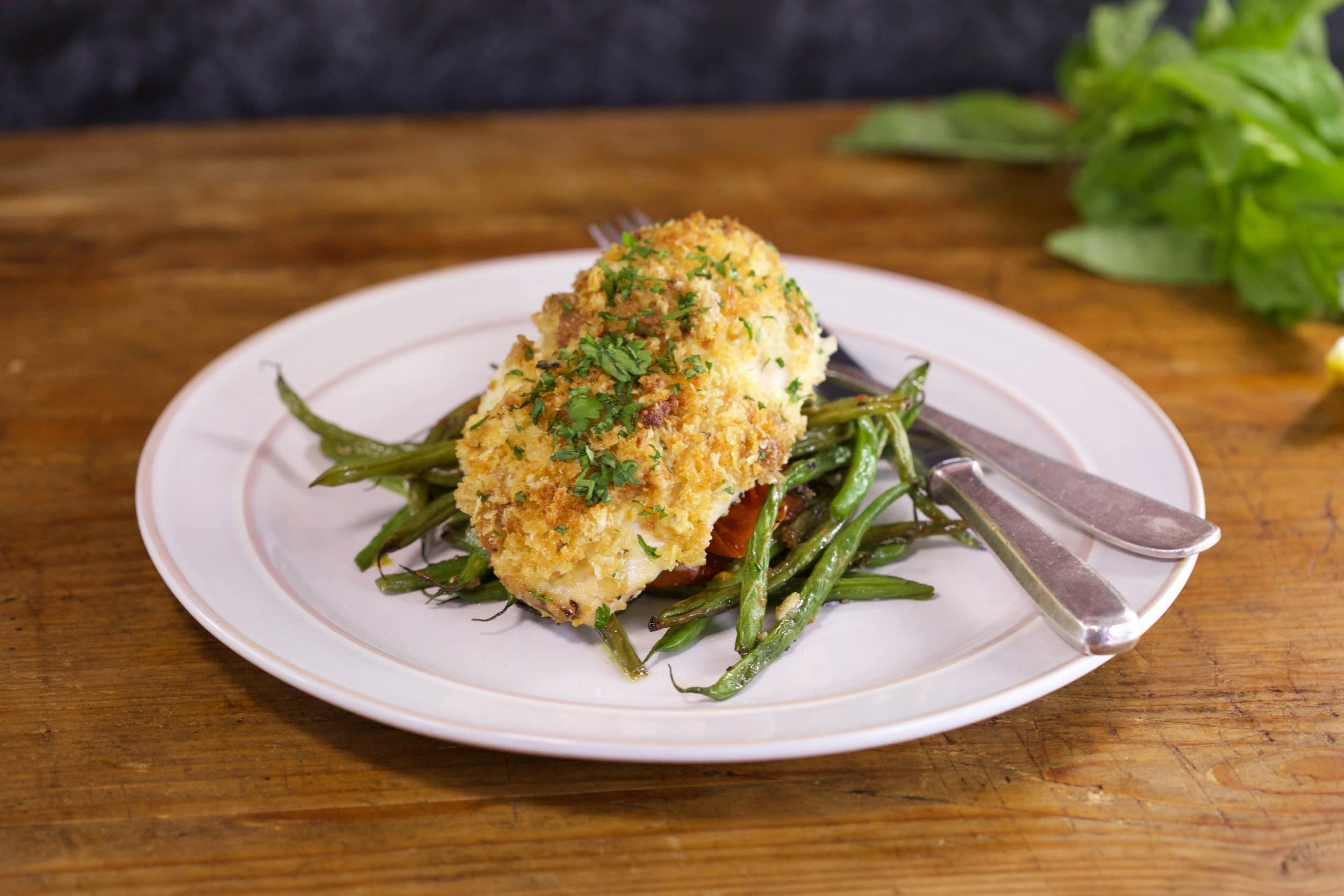 Chicken or Fish with Lemon-Parm Crust