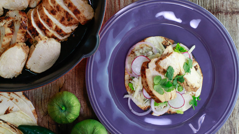 Chicken Suiza Soft Tacos or Fajitas