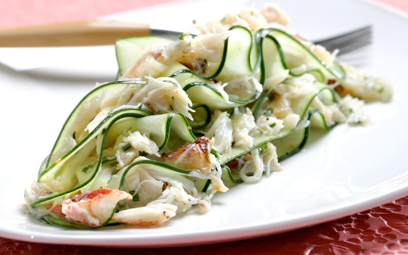 Crab salad with cucumber