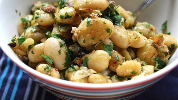 Crispy Browned White Beans