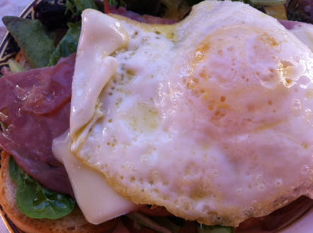 Croque Monsieur with Fresh Spinach