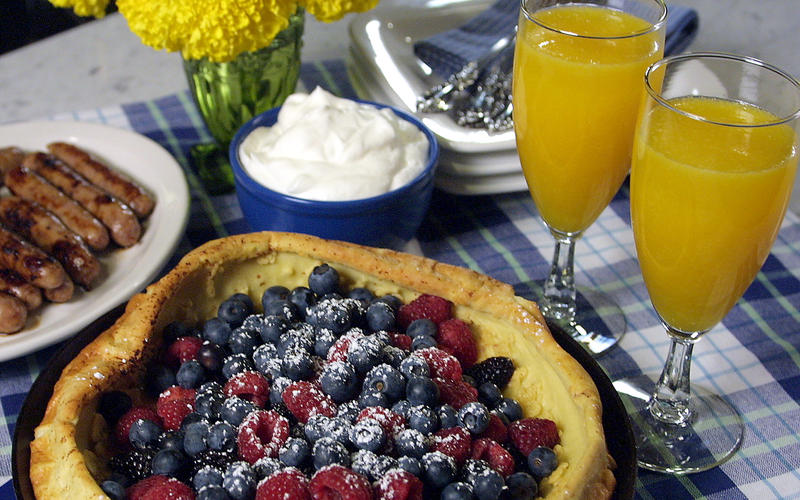 Dutch Baby with assorted berries