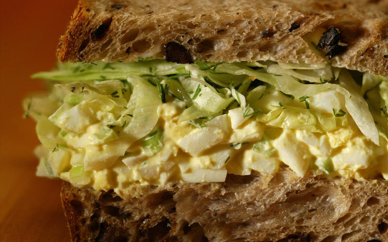 Egg salad sandwich with dill