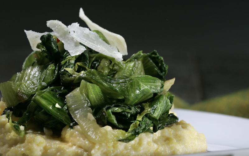 Escarole with aged Parrano cheese and soft polenta