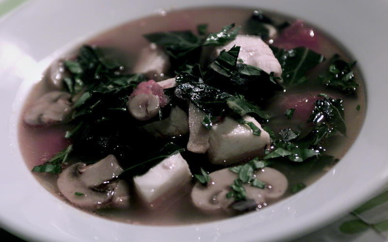 Fish Soup With Swiss Chard