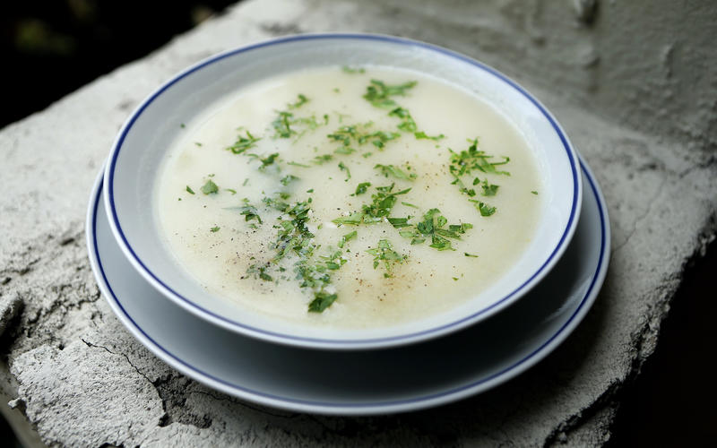 French leek and potato soup