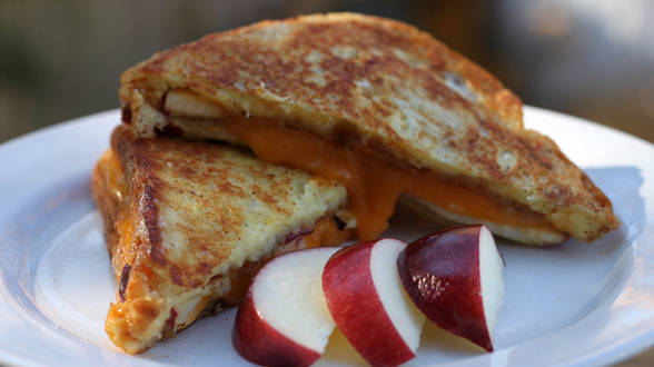 French Toast Grilled Cheese with Apples