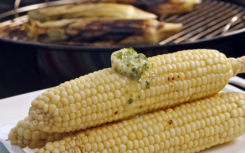 Grilled corn with tequila-lime butter
