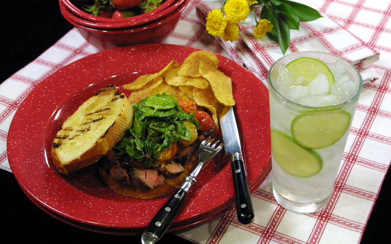 Grilled Steak and Roasted Tomato Sandwiches