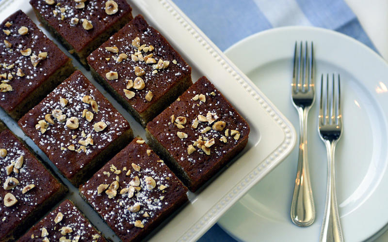 Hazelnut Honey Squares