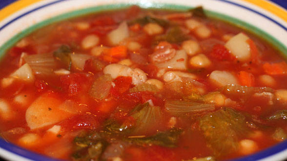 Hearty and Healthy Three-Bean Minestrone