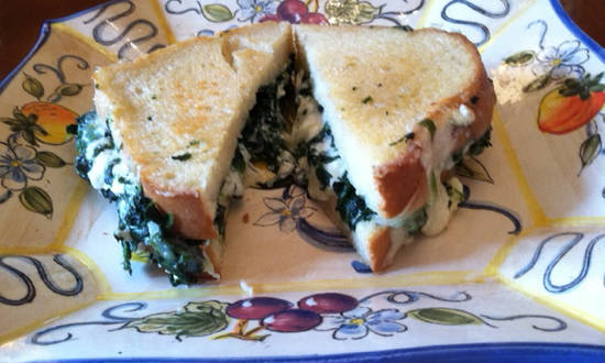 Italian-Style Grilled Cheese and Spinach Sandwiches