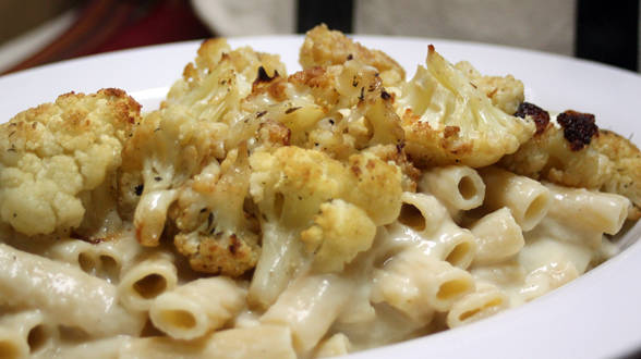Mac ‘n Cheese with Parsnips and Roasted Cauliflower