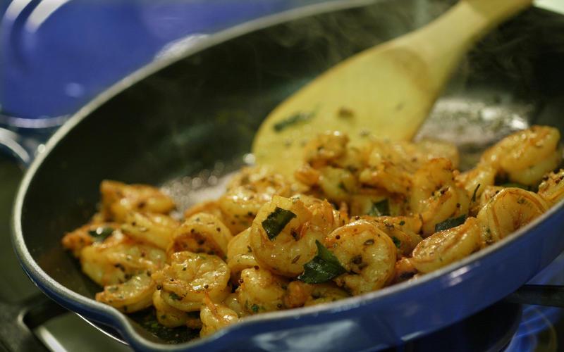Mangalore fried shrimp (jhinga Mangaloree)