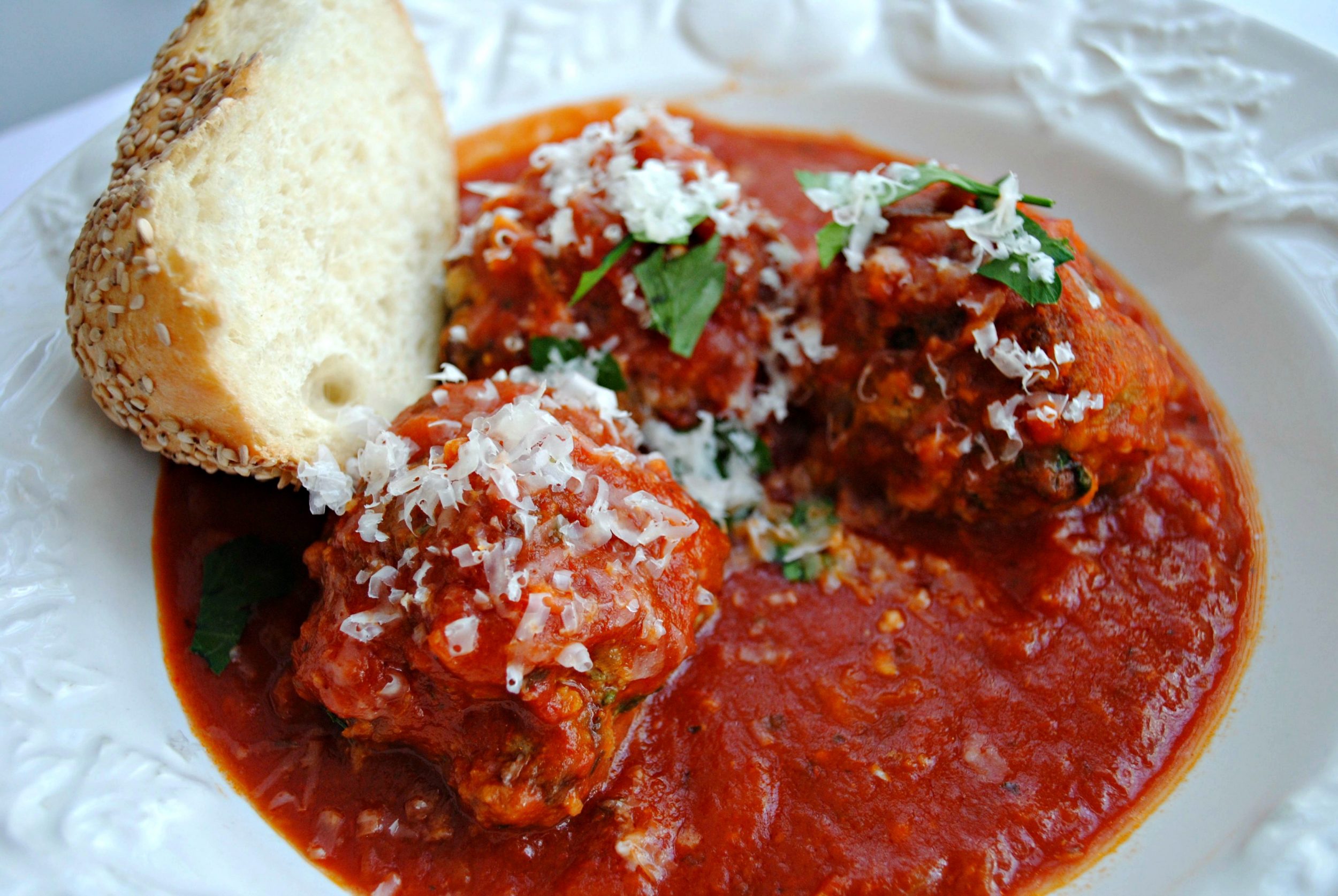 Meatballs with Red-Wine Tomato Sauce