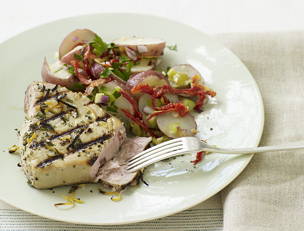 Mediterranean Grilled Tuna Steaks and Sicilian-Style Potato Salad