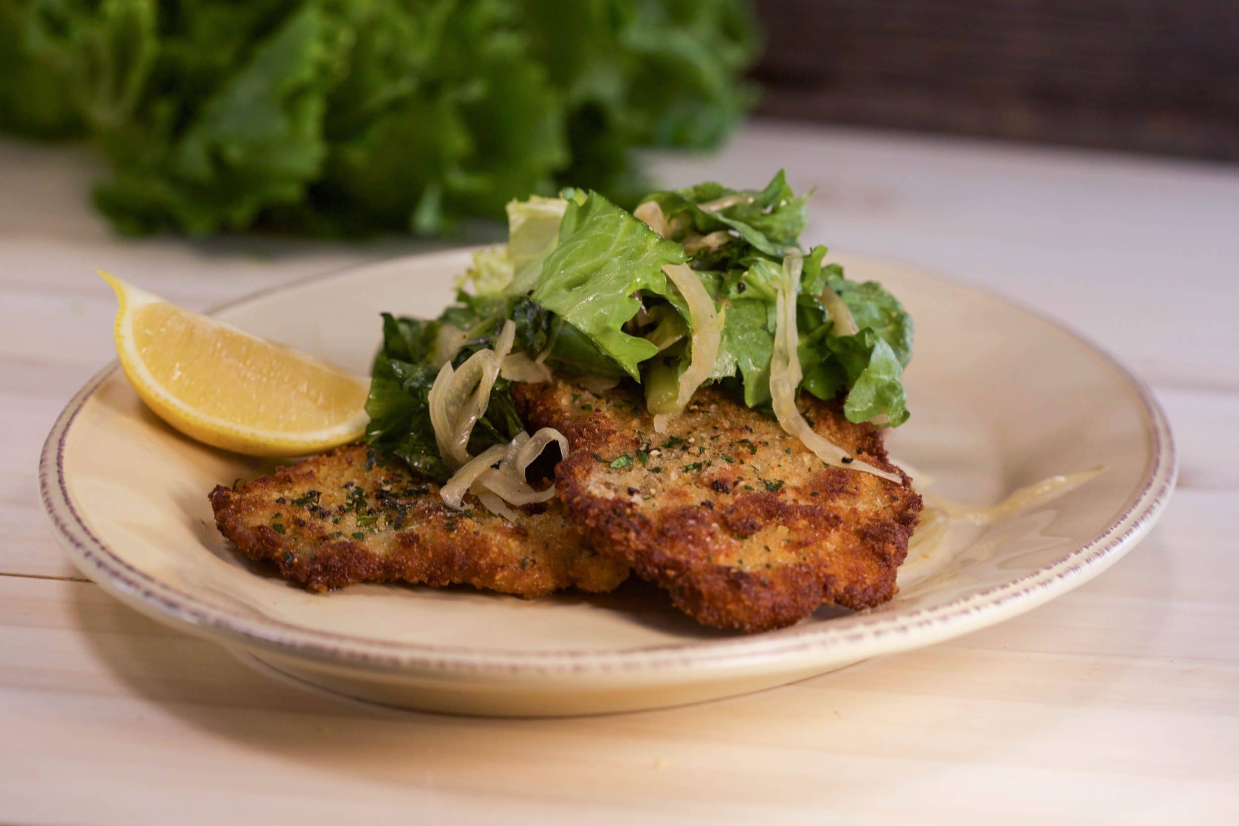 Milanese Pork Medallions with Warm Fennel and Escarole Salad Recipes List