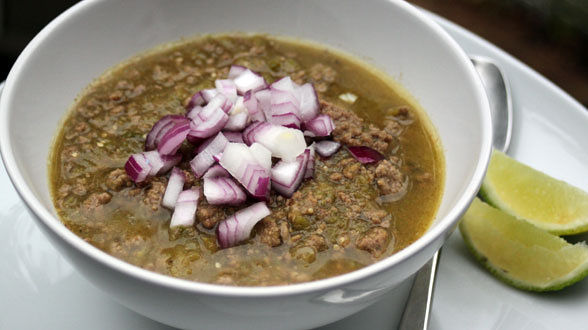 Mild Green Beef Chili