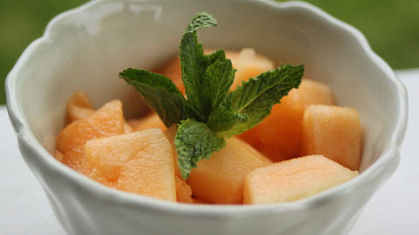 Mint Julep Melon Bites