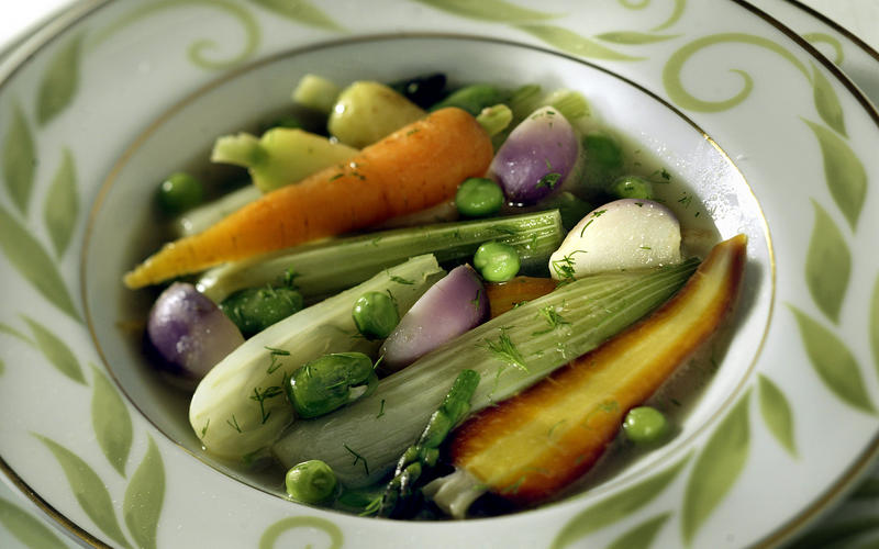 Mixed spring vegetable ragout