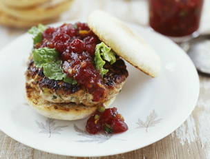 New England Turkey Burgers with The Works