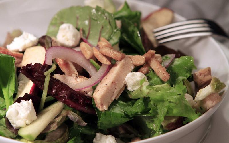 Nordstrom's chicken, apple and goat cheese salad