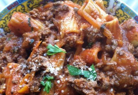 Not-a-Boar Meat Sauce and Pasta