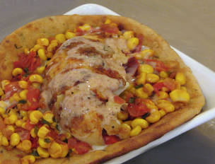 NYC Sizzling Soft Taco with Southwest Roasted Chicken and Corn Relish