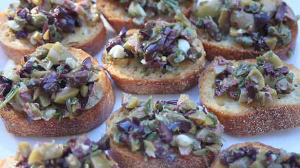 Olive Rosemary Crostini