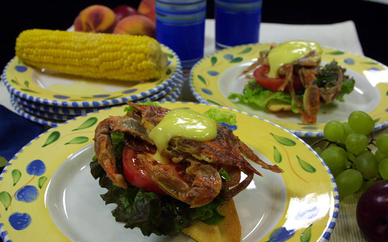 Open-Faced Soft-Shell Crab Sandwiches