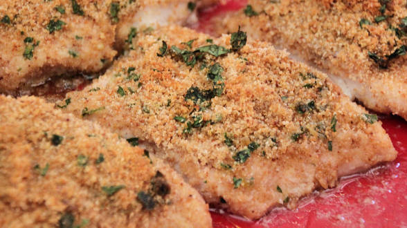 Oven-Roasted Cod Crusted with Herbs