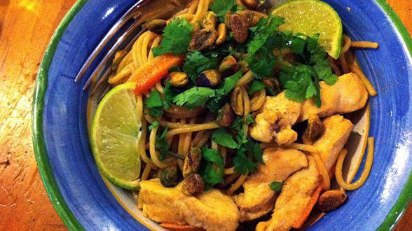 Pad Thai with Chicken and Shrimp