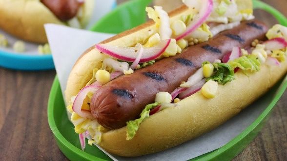 Park’s Finest™ Cracked Dijon Mustard Frankfurter with Kimchi Chow Chow