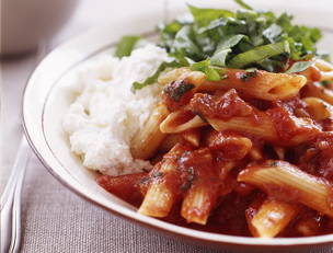Pasta Arrabbiata with Eggplant