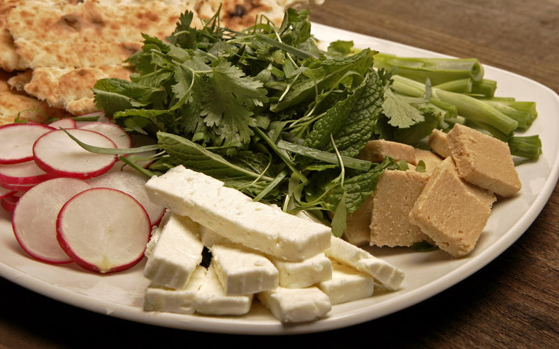 Persian-style herb and cheese platter