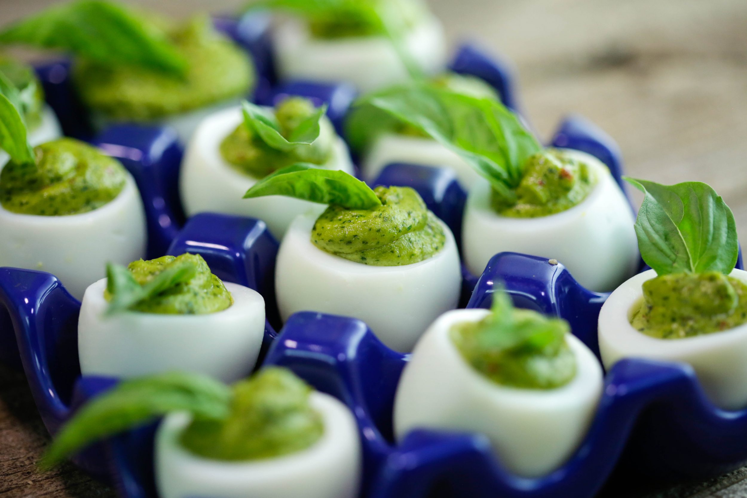 Pesto Deviled Eggs