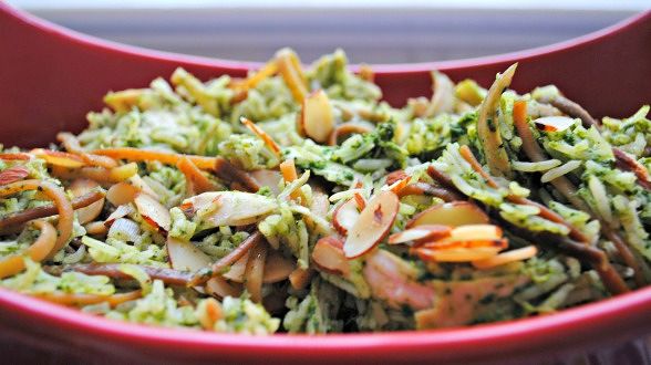 Pilaf with Spinach and Garlic