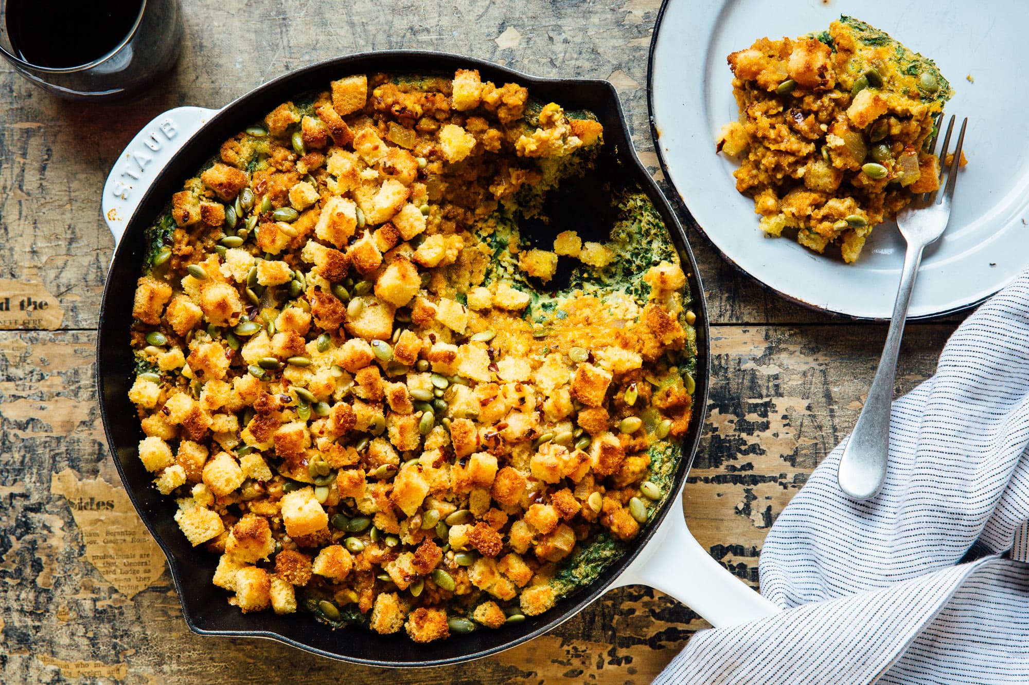 Pork, Pumpkin, and Cornbread Casserole
